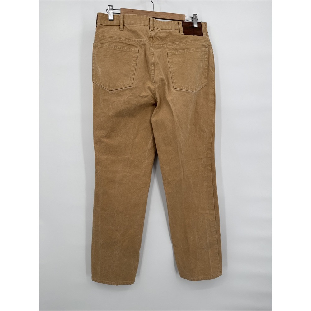 Orvis Pants Mens 34x32 Khaki Heavy Duty Canvas Work Field Fishing Beige Straight